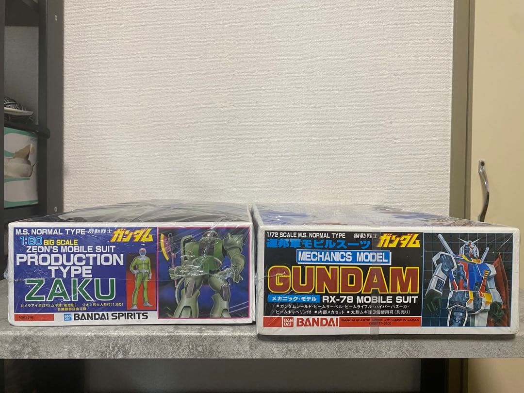 メカニックモデルガンダム1/72ザク1/60スケールセット