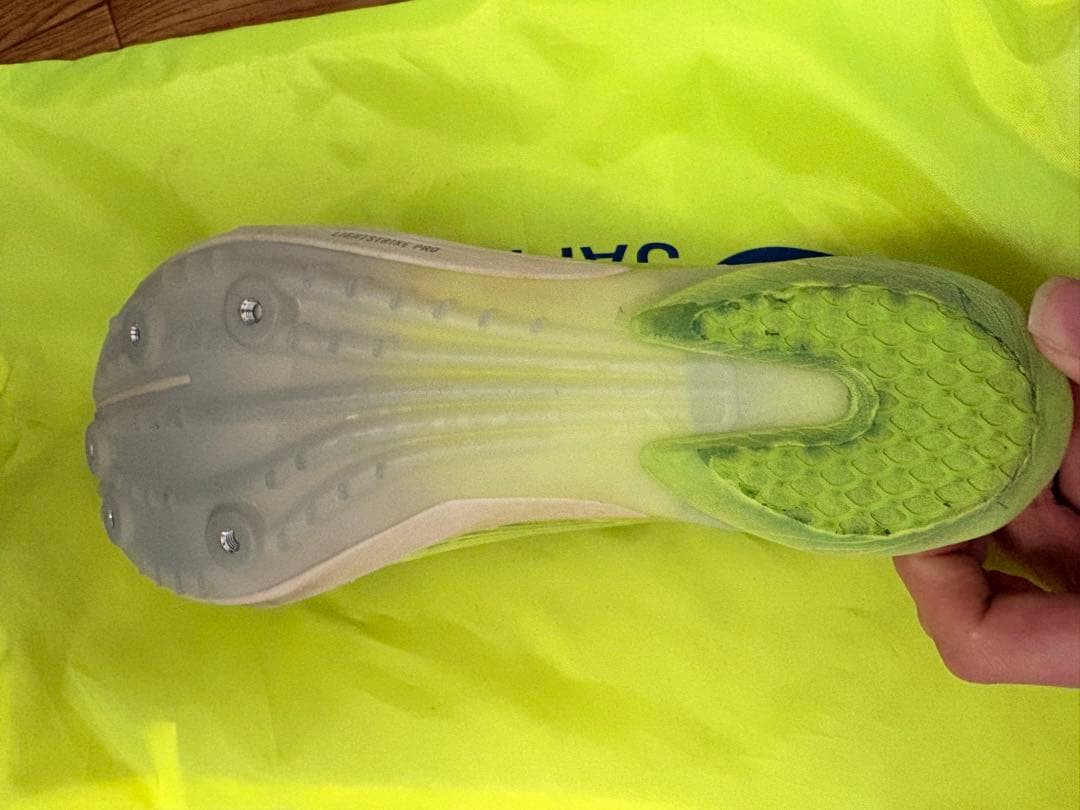 adidas ADIZERO スパイクシューズ イエロー/ネイビー　サイズ7.5