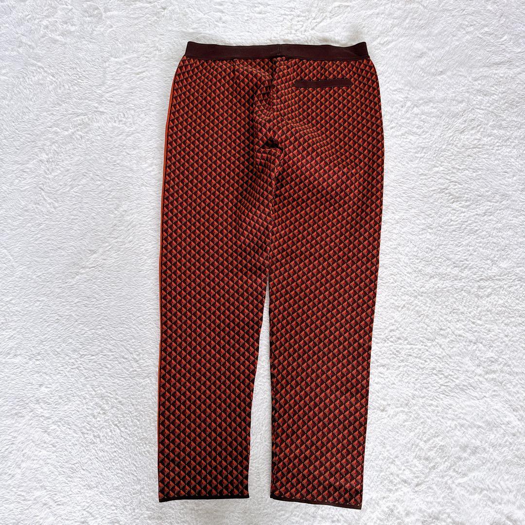 【ZARA】ジャージ風セットアップ ジャガード ブラウンオレンジ系 XLサイズ
