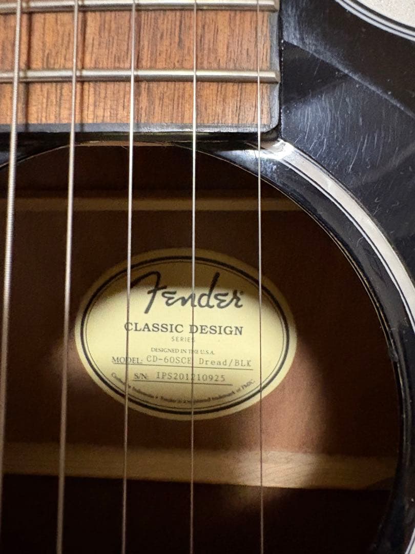FENDER エレアコ CD-60SCE Dread/BLK