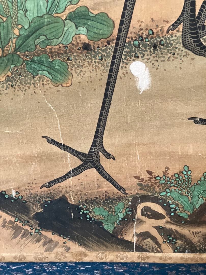 双鶴大幅掛軸