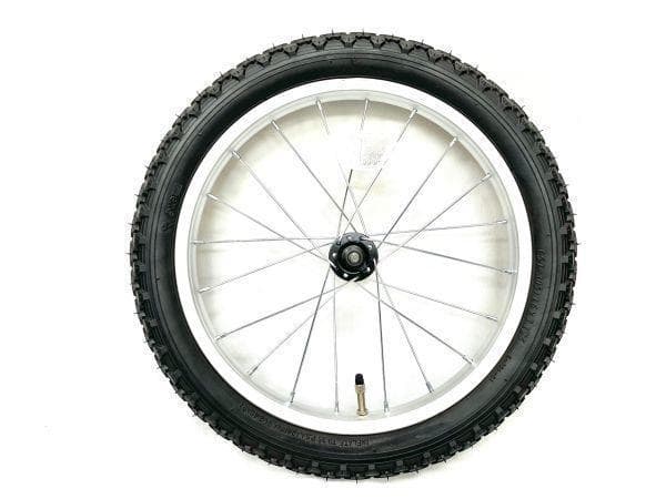 16インチ 幼児自転車用ホイル 前後セット シルバー タイヤ・フリー・ブレーキ付