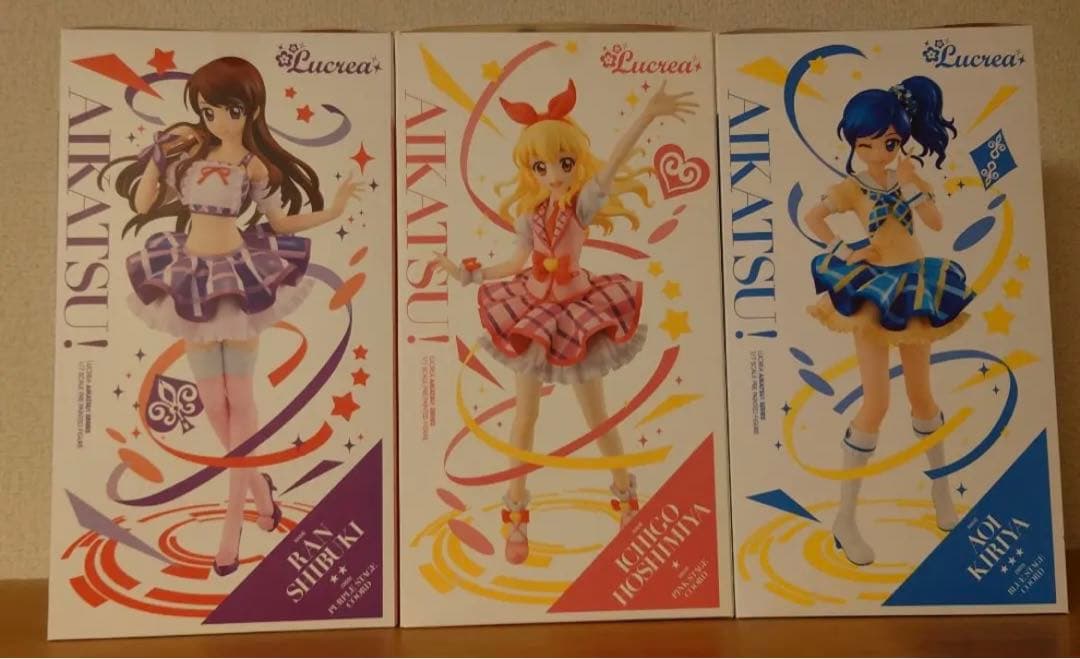 初回特典　アイカツ　フィギュア　ルクリア　いちご　あおい　蘭　らん　えびポン　付