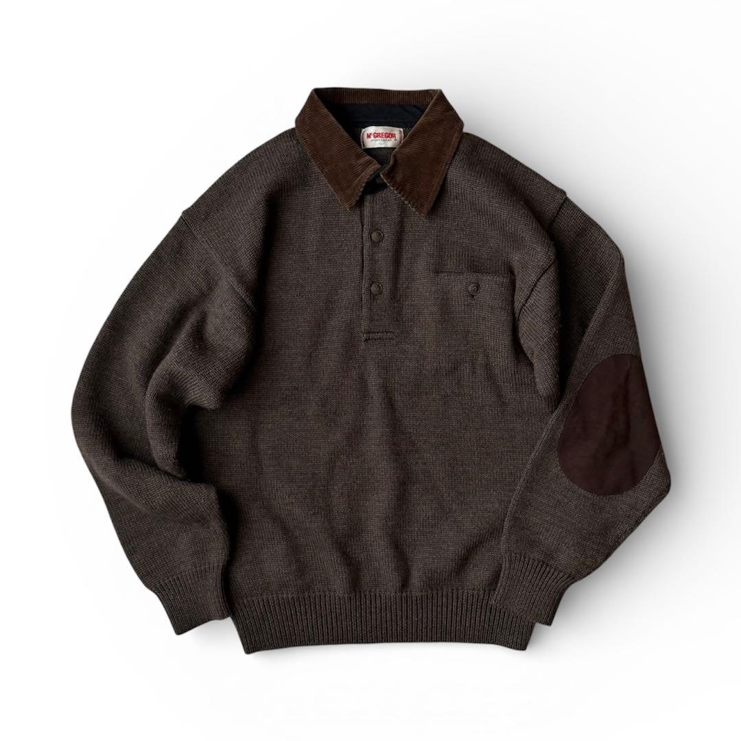 【USED】マクレガー McGREGOR エルボーパッチ ウールニット