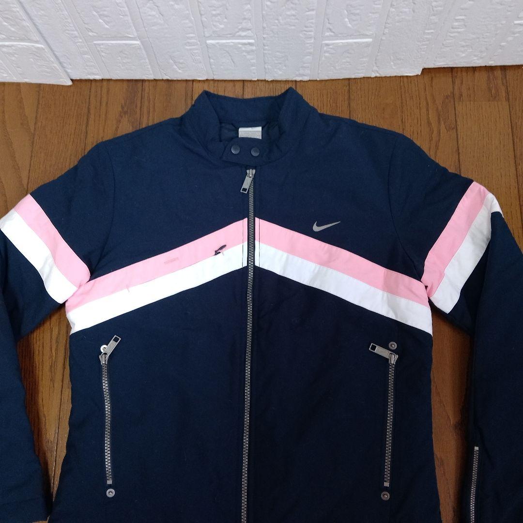 NIKE GOLF フルジップ ジャケット ネイビー ピンク　レディース M
