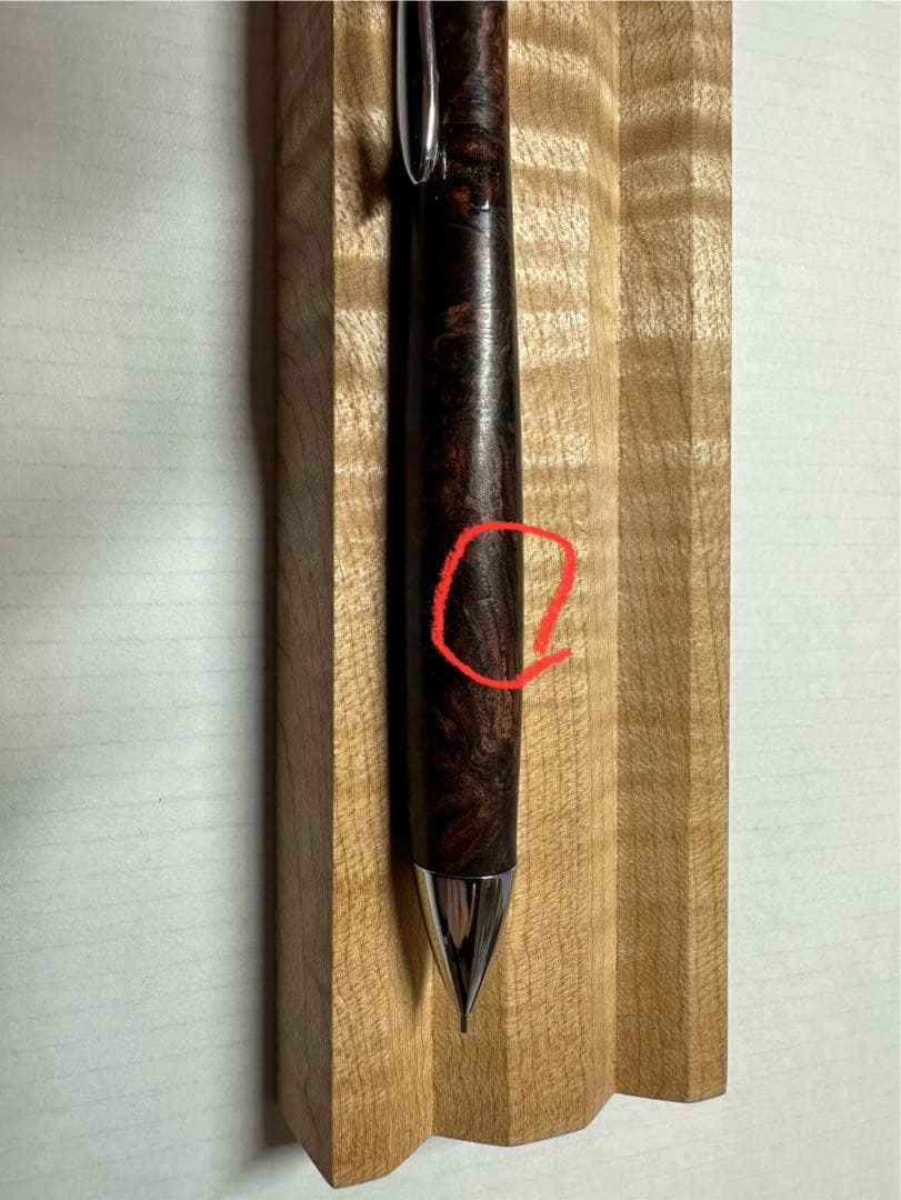 こぶた工房　シャープペンシル　ローズウッド瘤杢極上　0.5mm 節修正あり