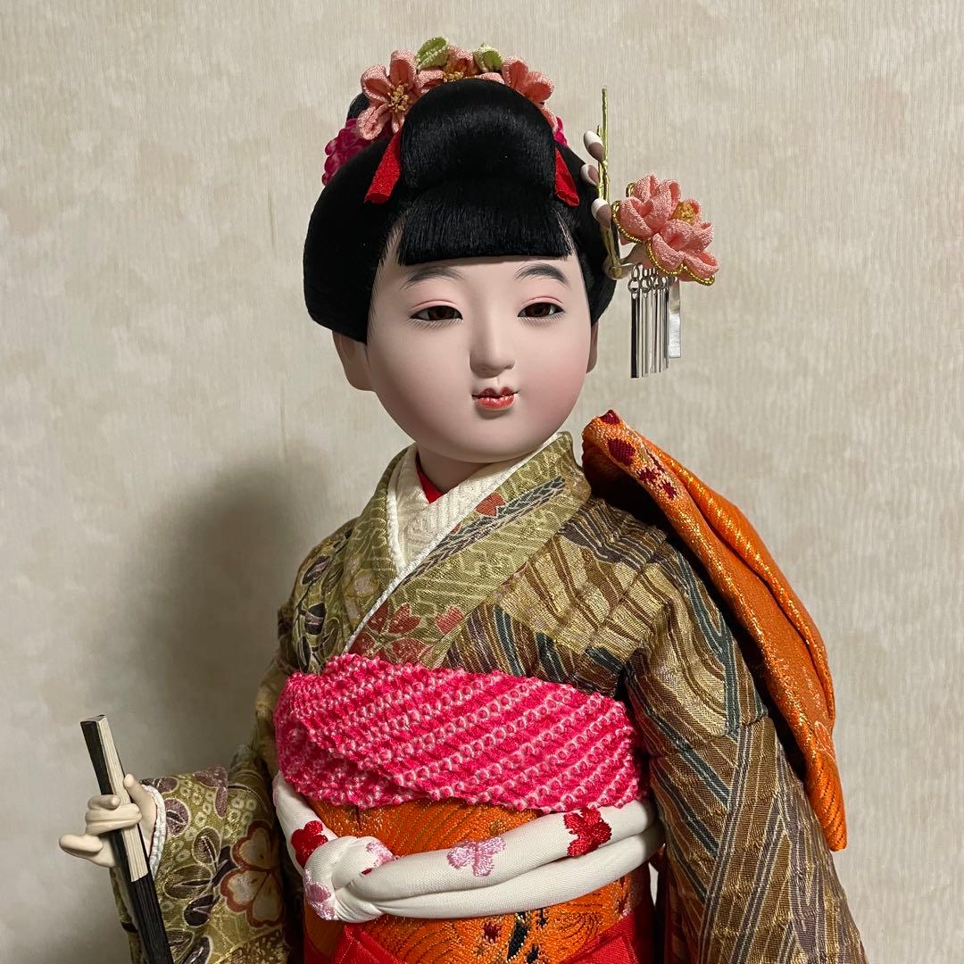 日本人形　吉徳大光　華姿　本絹京友禅