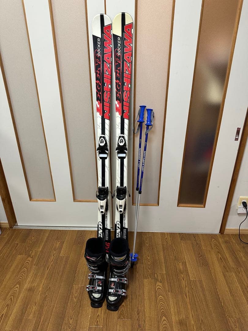 3セット nishizawa スキー板 156 cm、ブーツ26.5 ストック