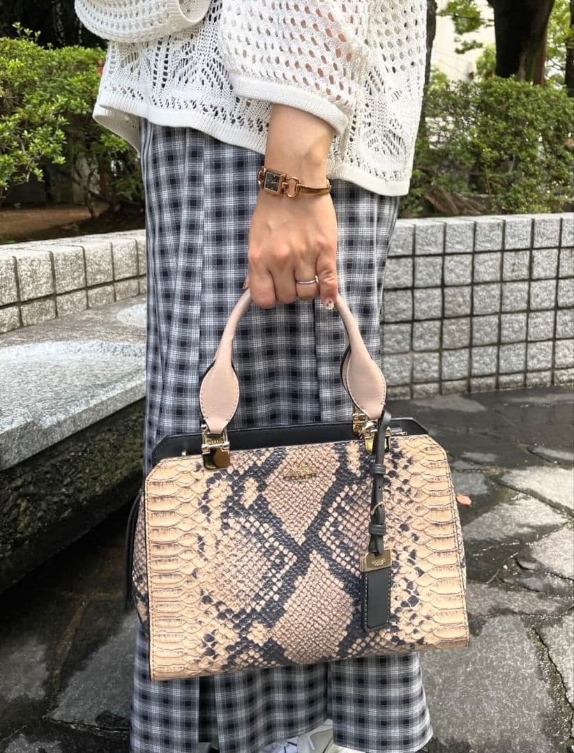COACH ヘビ柄 ハンドバッグ 保存袋付き