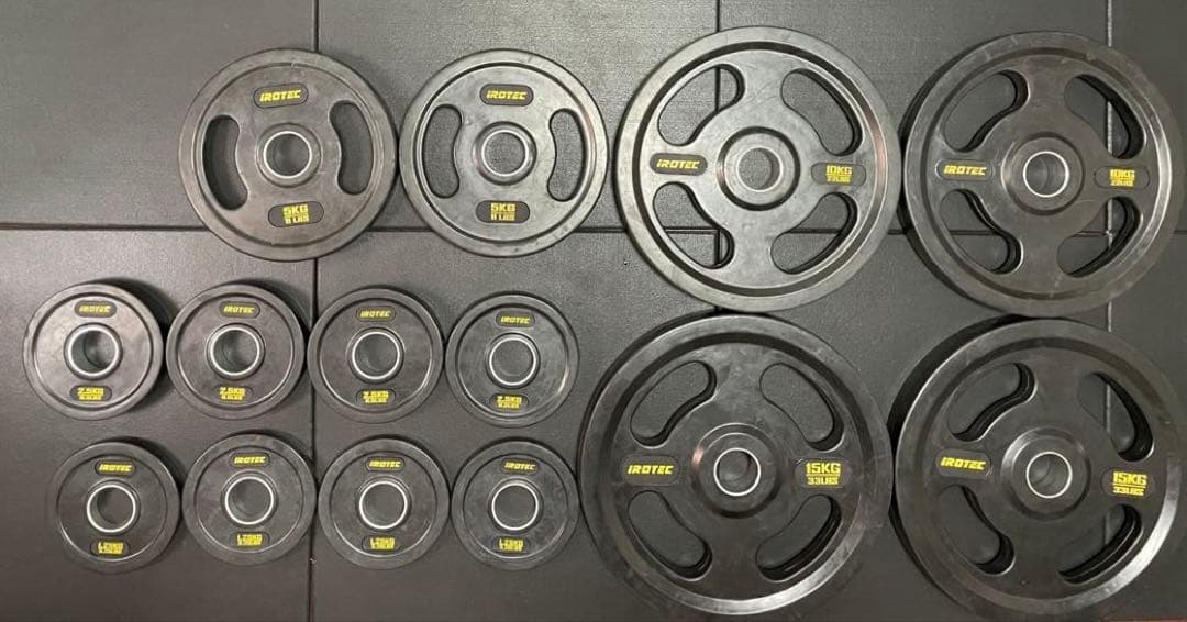 【出品②】IROTECオリンピックプレートオールラバー仕様穴径51mm