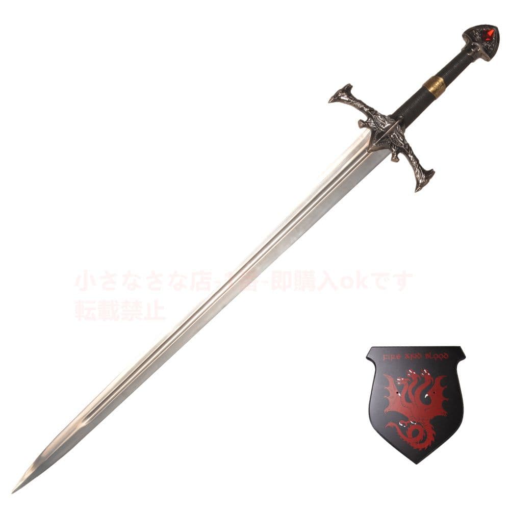 黒火剣 権力の遊び 古兵器 武具　刀装具　模造刀 Cosplayロールプレイング
