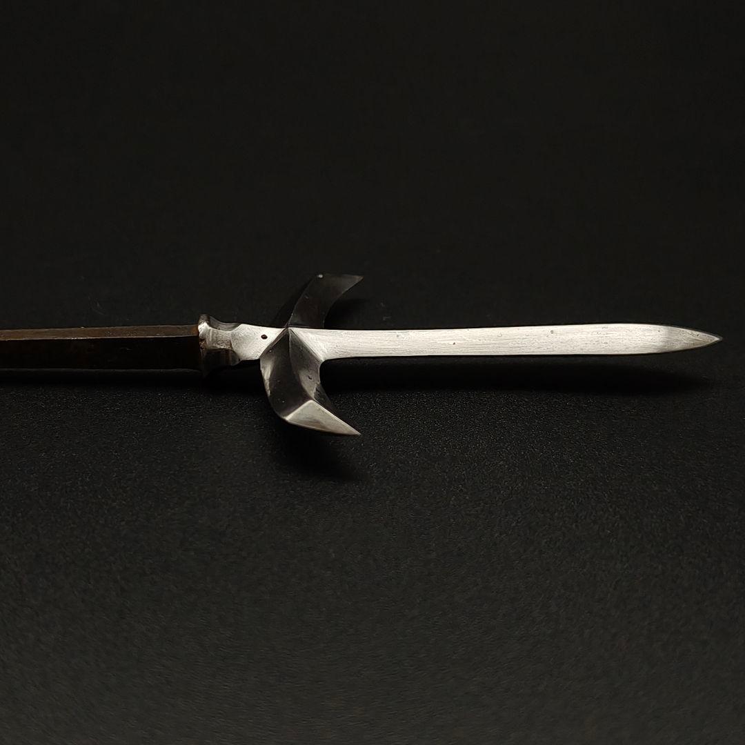 武道具　矢じり　十文字槍　鏃　古式　弓道具　鉄製　職人作　美術品