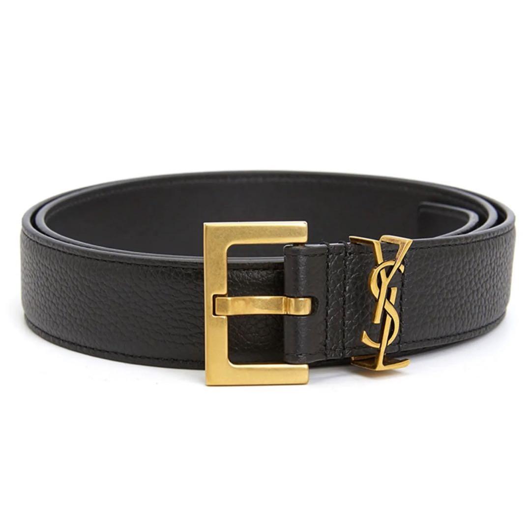 SAINT LAURENT（サンローラン）　ブラックレザーベルト