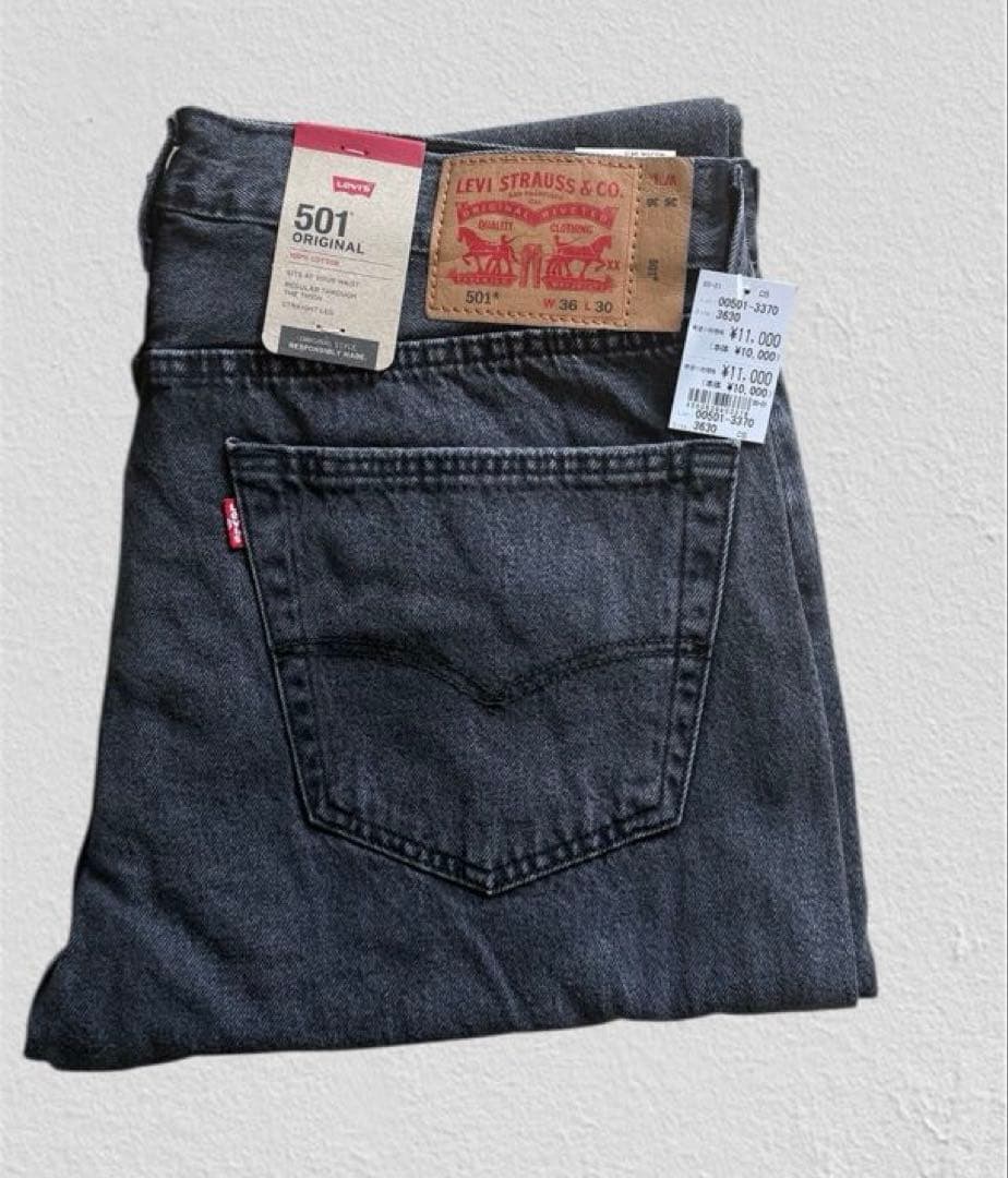 Levi's 501(R) ジーンズ WORN IN ブラックW36