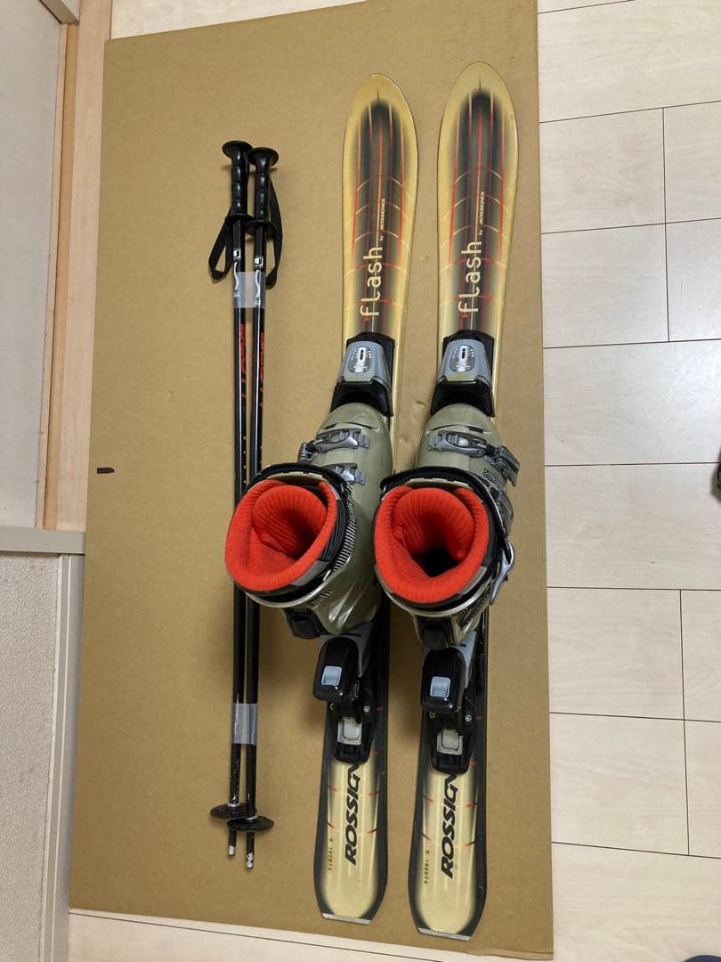 ROSSIGNOL ショートスキー110cmブーツ24cmストック95cm