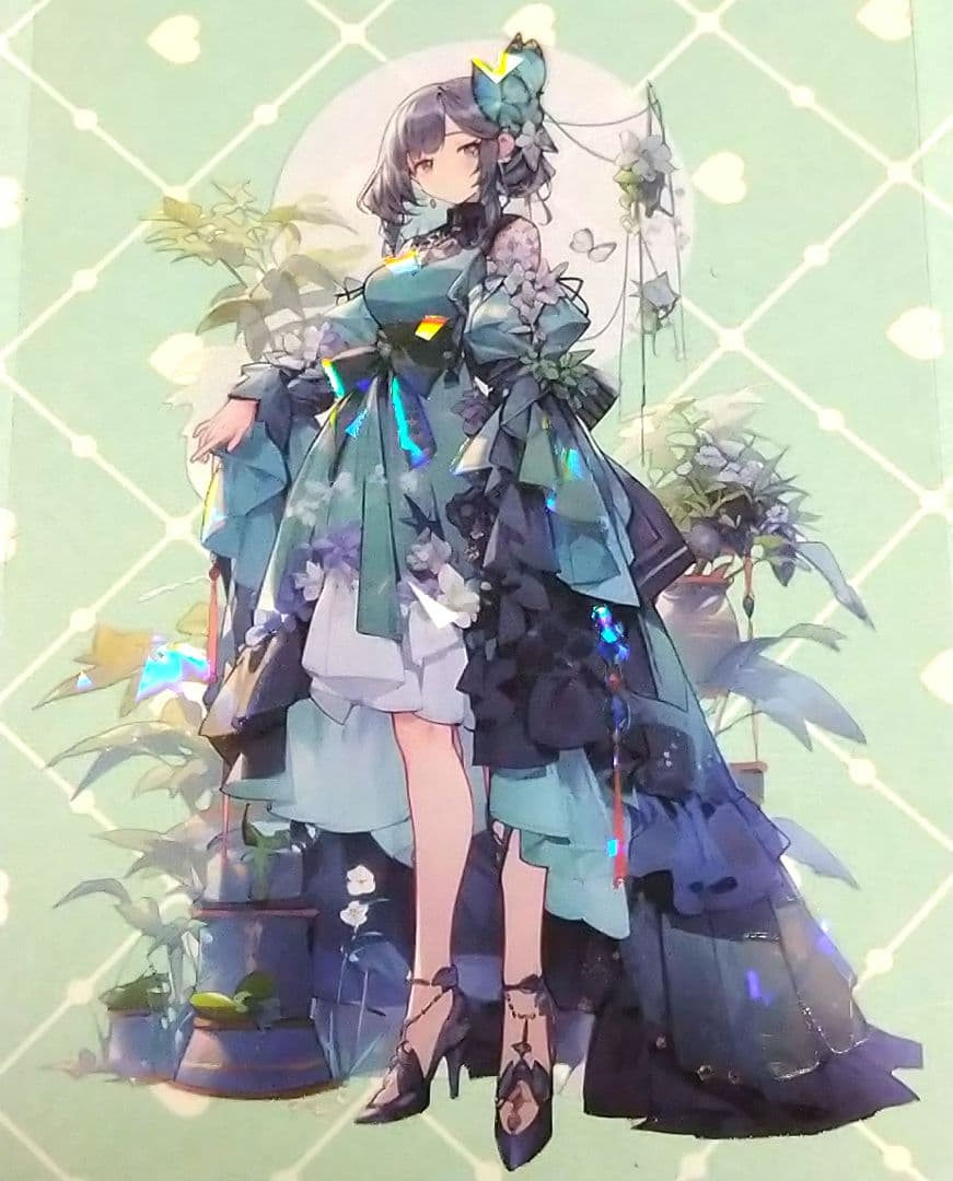 のこり１✩廃盤品✩J868＃明媚(贝壳光)紫袖烟切り売り海外人物女の子AIマステ