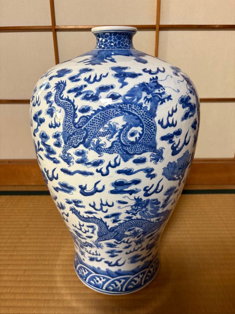 壺　置物　龍