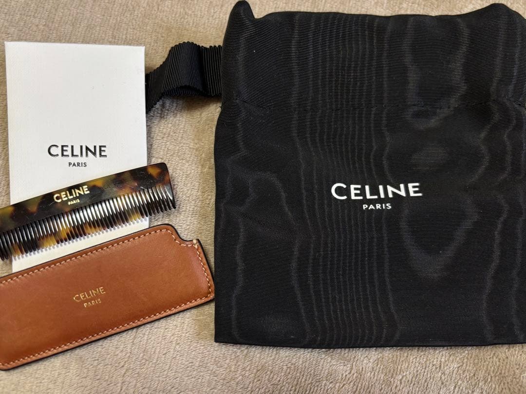 CELINE ムスタッシュコーム/ナチュラルカーフスキン