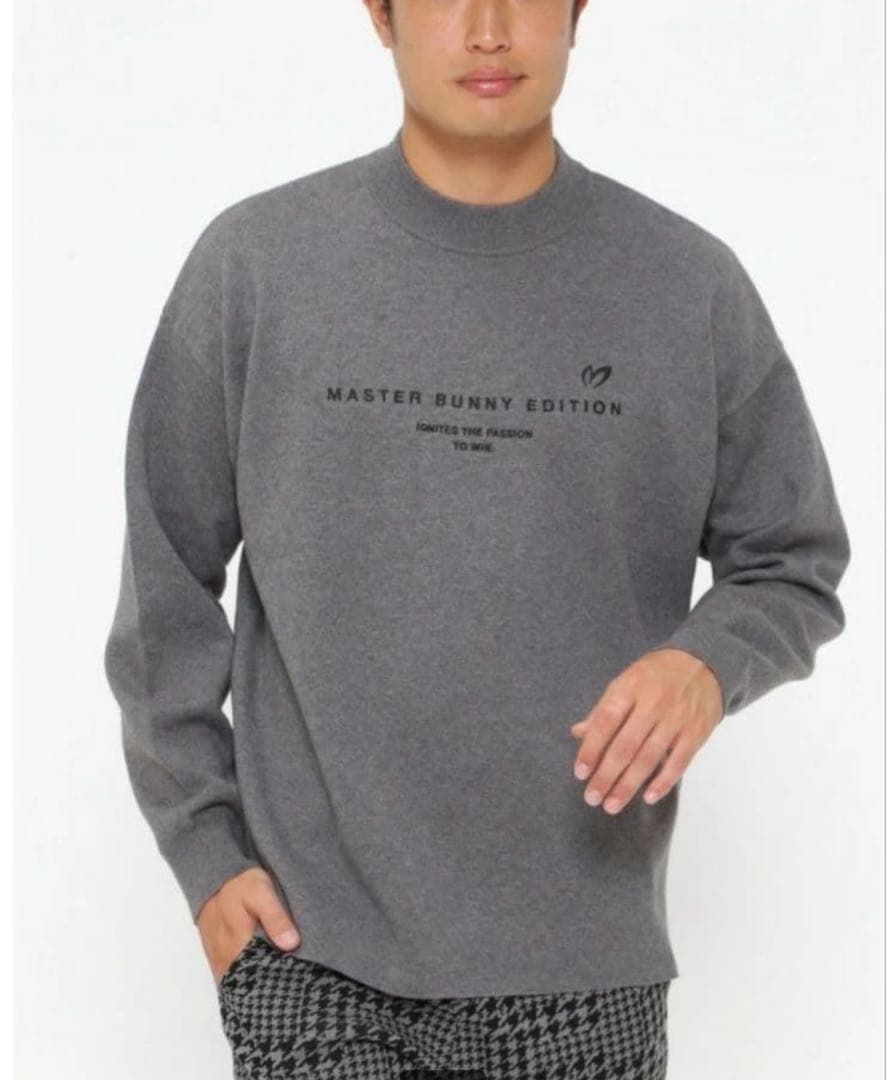 新品　マスターバニーエディション　ニット　セーター　モックネック　グレー　7