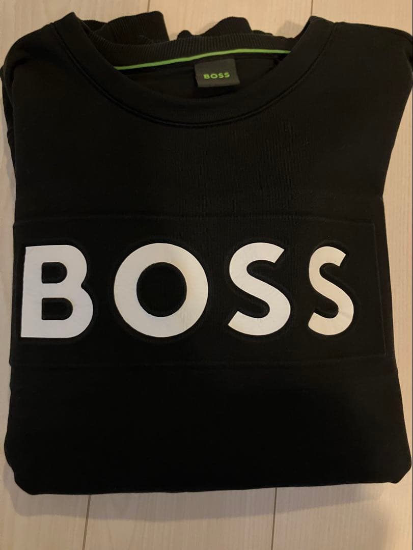 BOSS ブラック トレーナー　XXL
