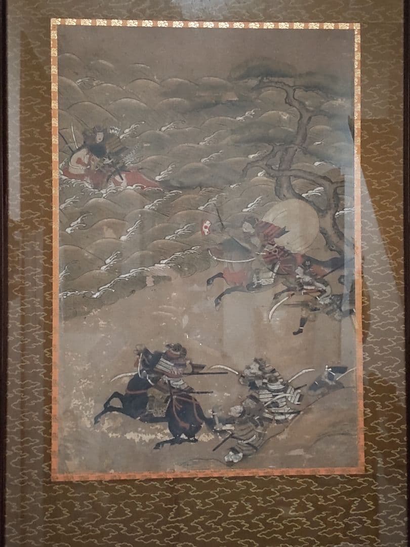 古画源平一ノ谷合戦圖額/江戸時代