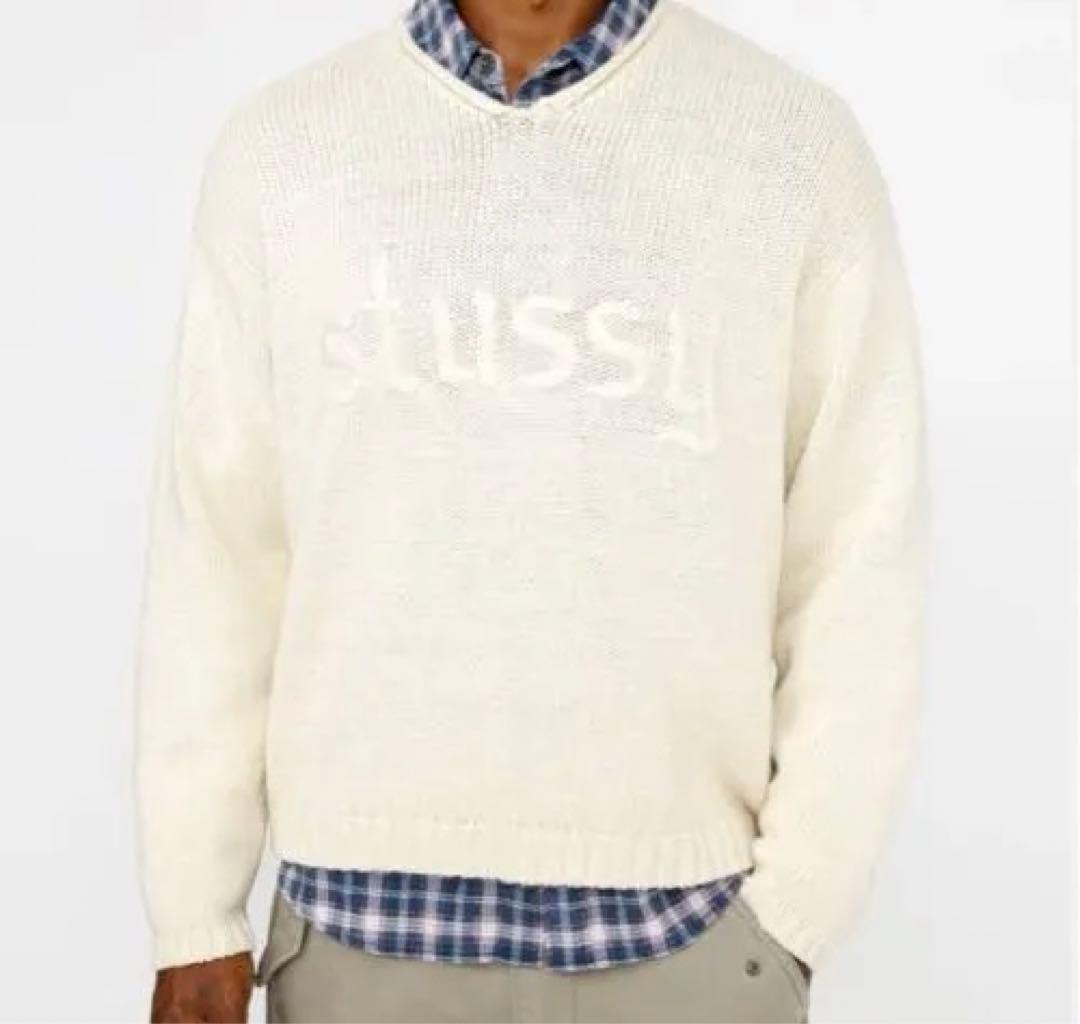 Stussy ロゴ入りニットセーター XL