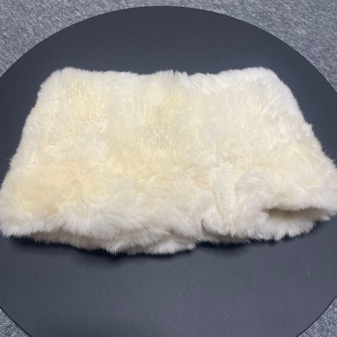 vintageCHANEL ラビットファー　ネックウォーマー　マフラー