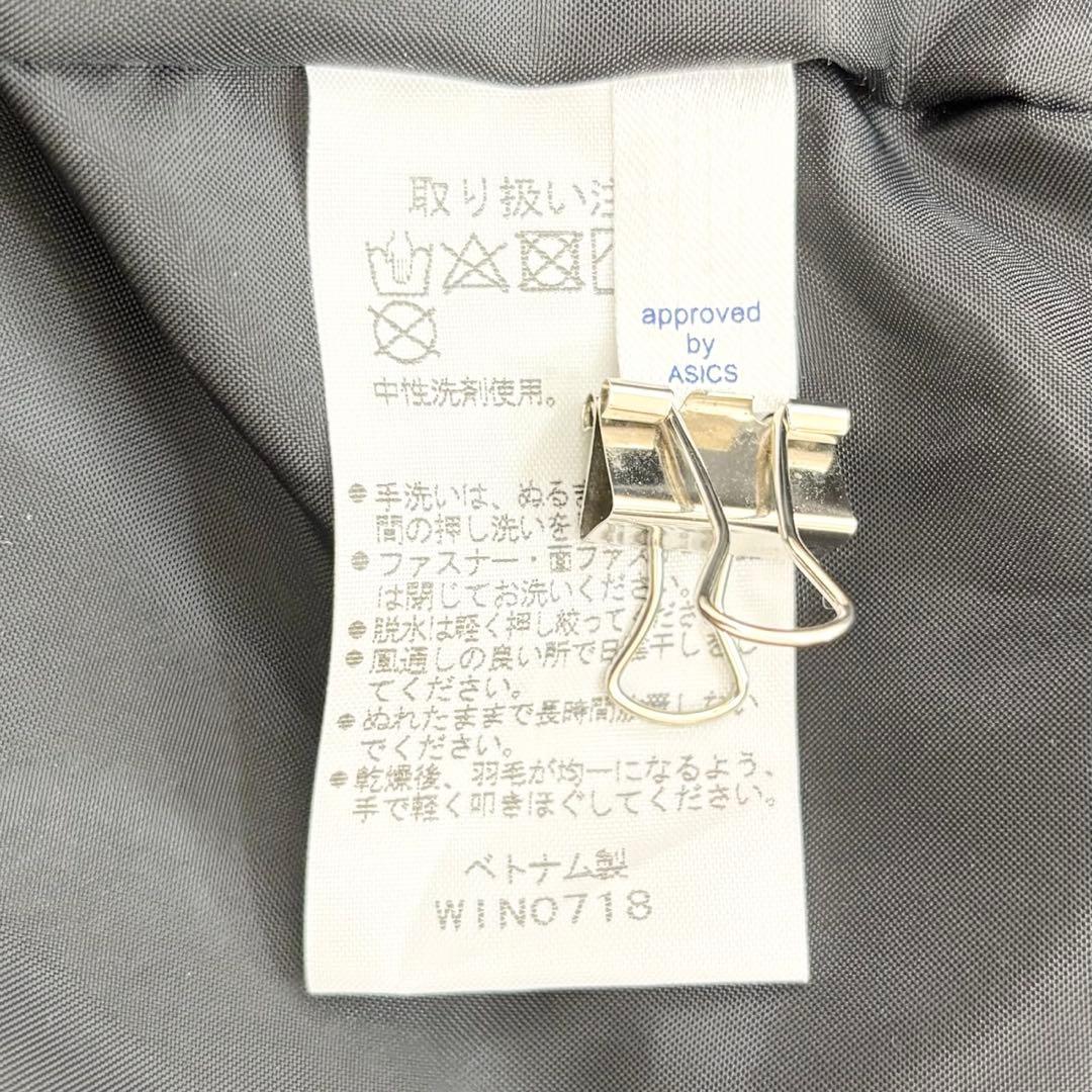 【美品】ASICS ダウン ベンチコート ロング Mサイズ フェザー30%