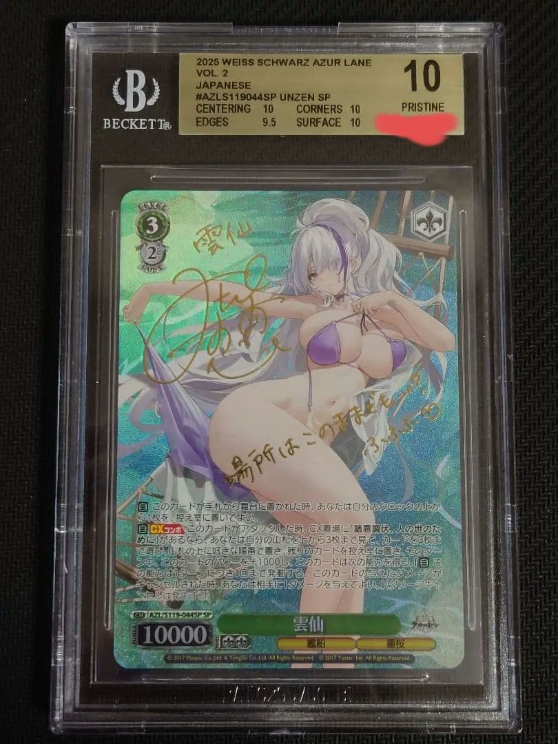雲仙 箔押しサイン ヴァイスシュヴァルツ sp BGS10