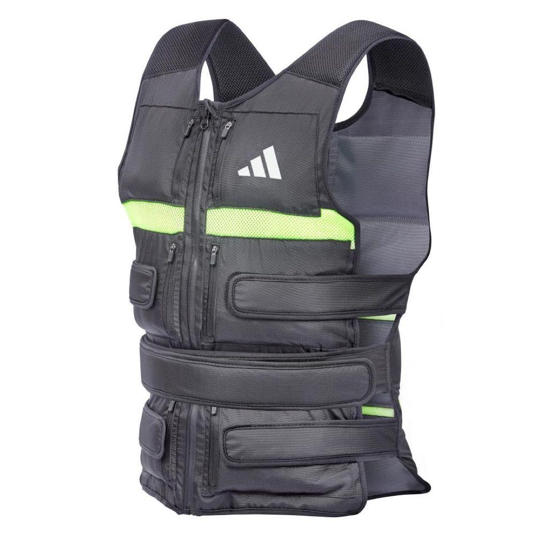 adidas トレーニングベスト ADMT12637 黒/緑