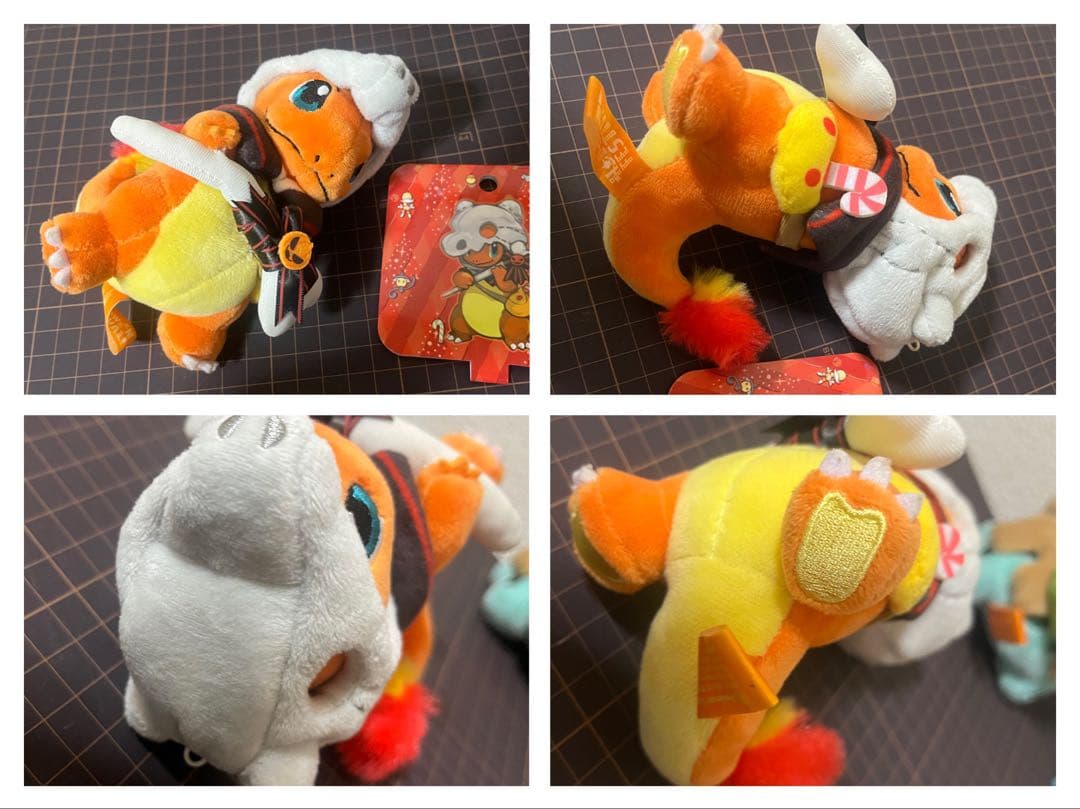 ポケモンセンターハロウィン　ぬいぐるみ　ヒトカゲ　ゼニガメ　フシギダネ