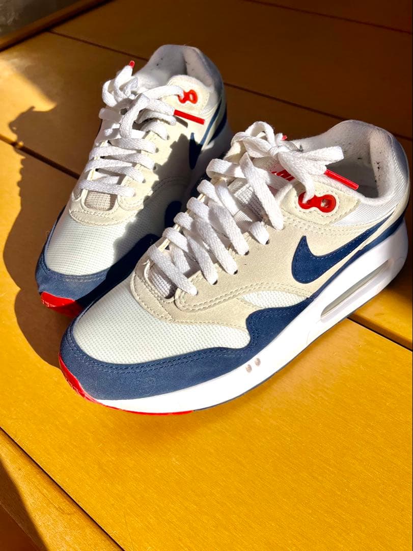 Nike Air Max 1 ホワイト/ネイビー/レッド　ゴルフ