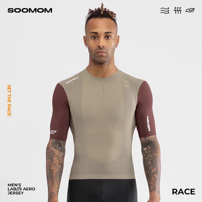 SOOMOM レースフィット サイクルジャージ 半袖