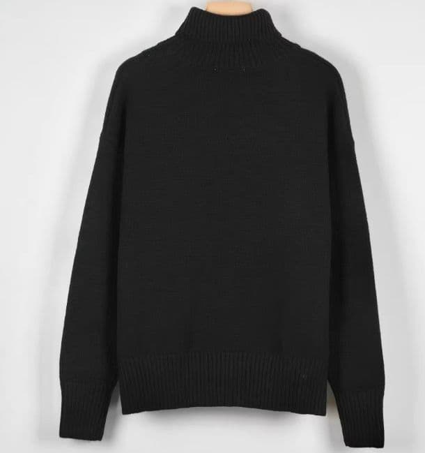 AMI PARIS ニット タートルネック セーター ブラック L