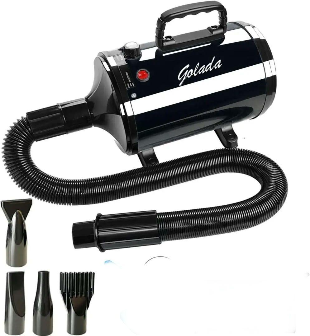 GOLADA 犬用ドライヤー 3.2HP/2400Wペットドライヤー（ブラック）