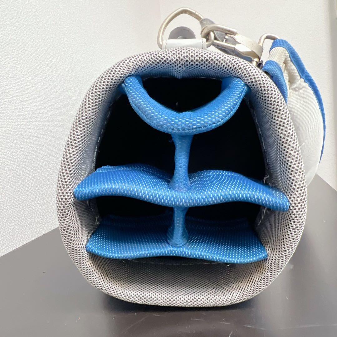 希少 NIKE ナイキ キャディバッグ 6分割 ブルー ホワイトゴルフバッグ軽量