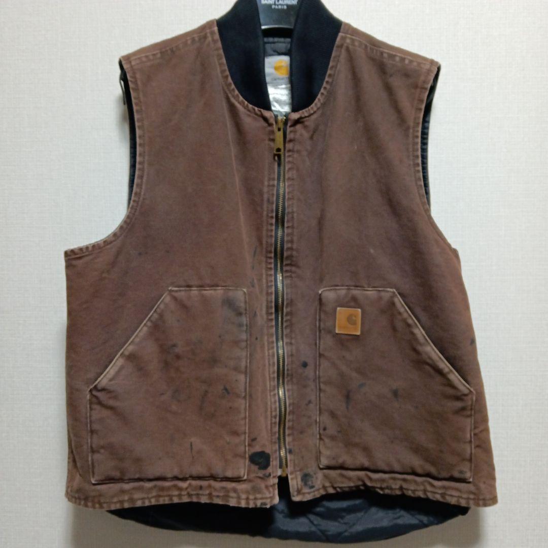 Carhartt ダック ベスト Lサイズ ブラウン カーハート