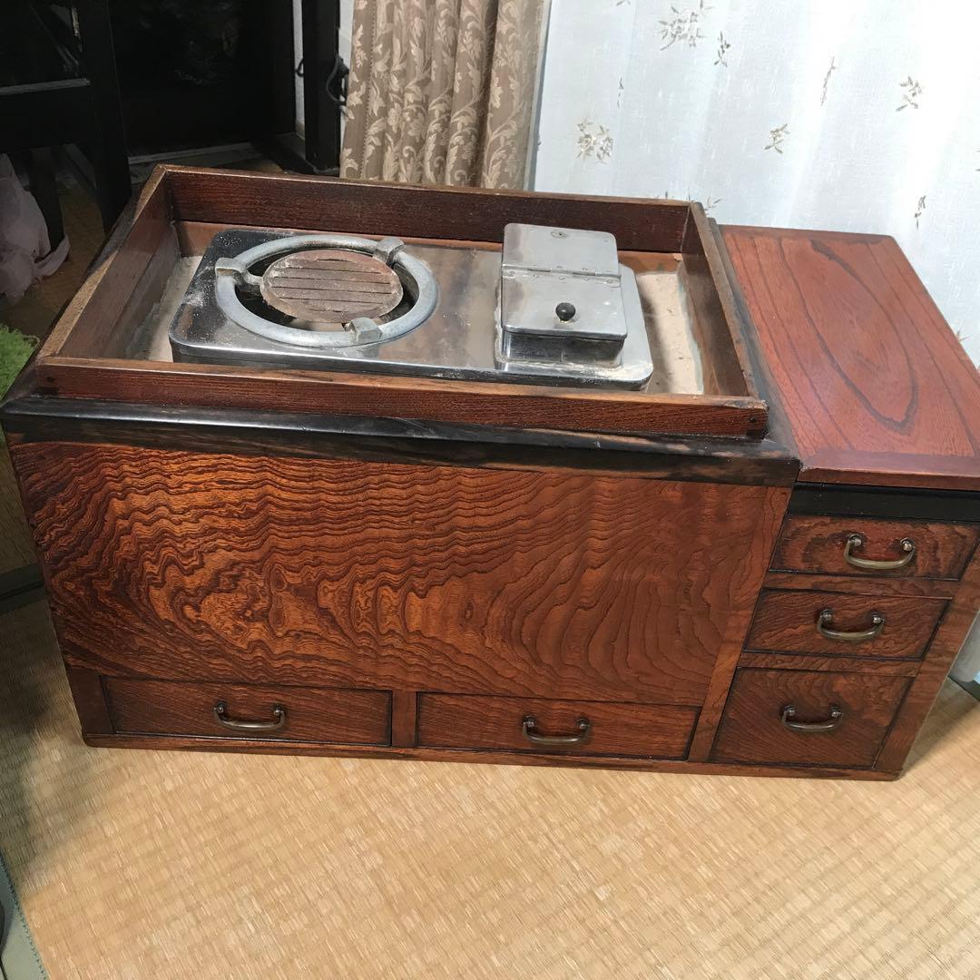 江戸長火鉢、
