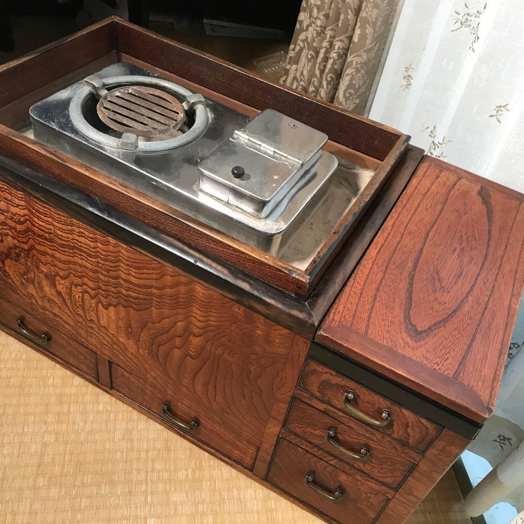江戸長火鉢、