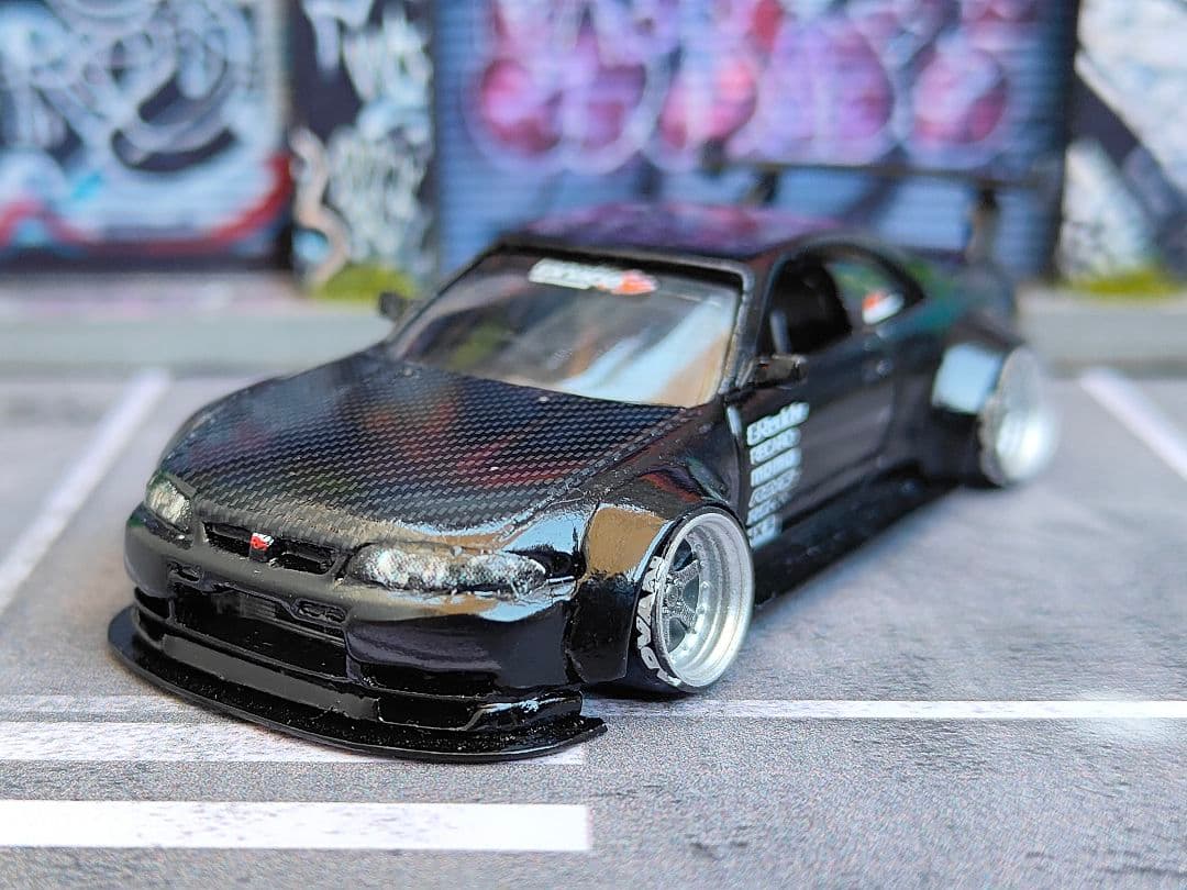 ホットウィールカスタム 日産 R33 GTR フルエアロ ☆深リム☆トミカ改造