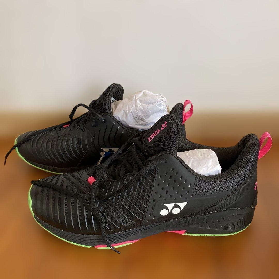 YONEX テニスシューズ ブラック/ピンク/グリーン29㎝