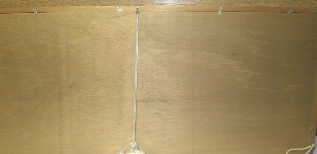 信玄印美術工芸品【模造品刀剣鐔等々】中古大型額緑入れ　（１24X48㎝)希少品。