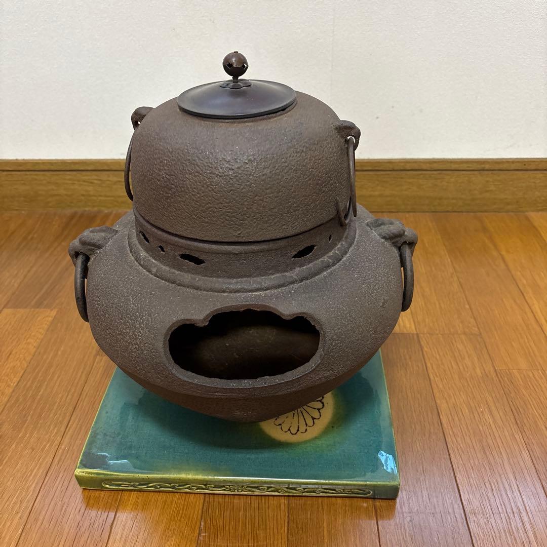 茶釜 風炉　＆　茶釜台