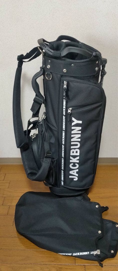 新品 ジャックバニー by パーリーゲイツ ブラック ツアー キャディバッグ