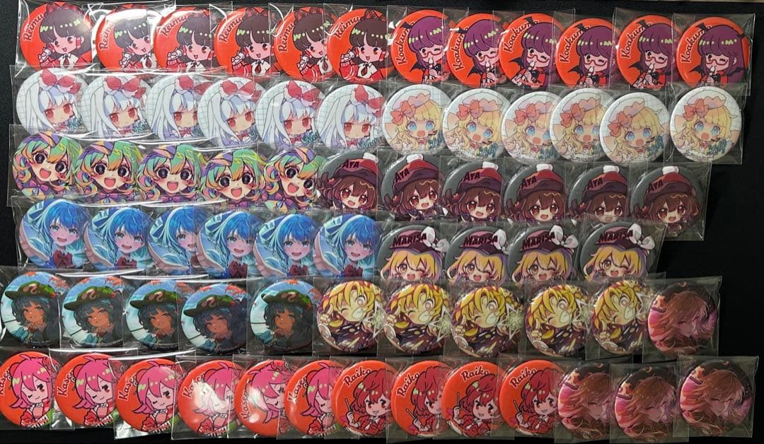 東方project ダイソー　缶バッジ　69点　まとめ