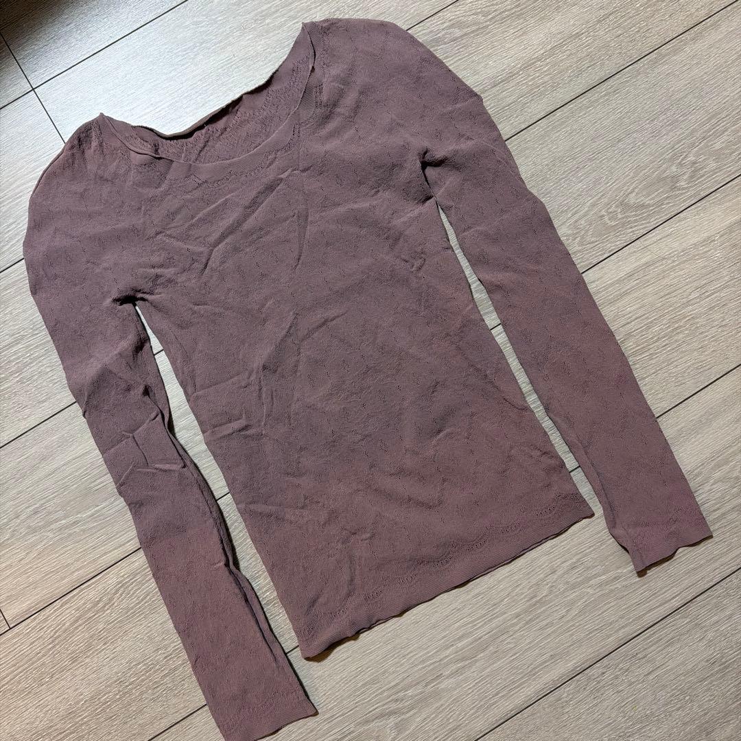美品　チャコット　ノーソーイングニット　ブラウン