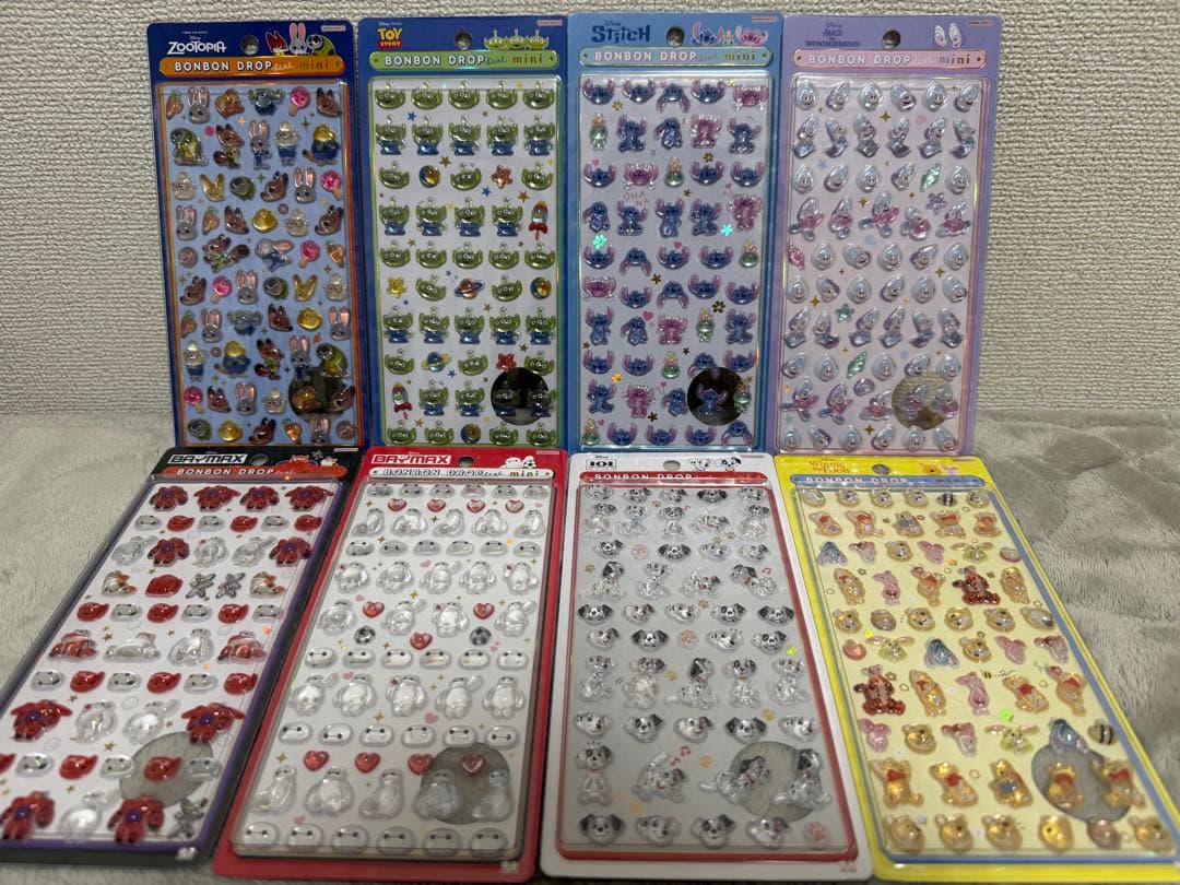 【正規品】ボンボンドロップシール ミニ全８種セット ディズニー