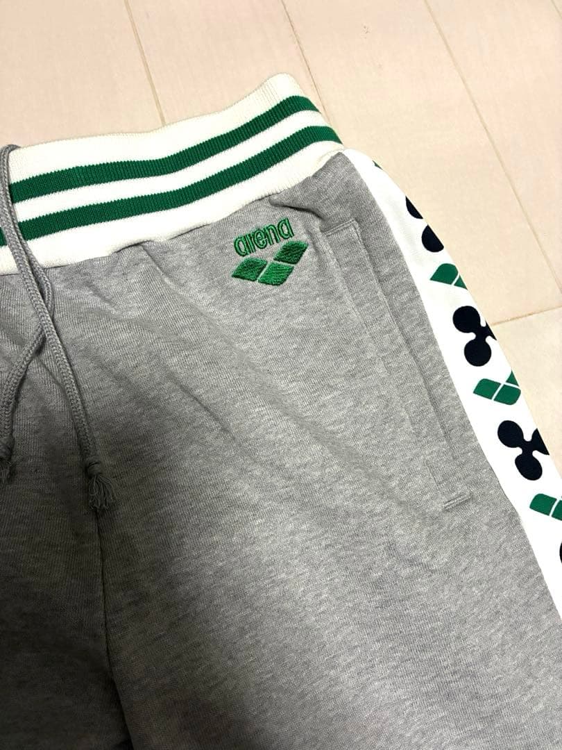 arena × rlm コラボジャージ上下セット グレー×グリーン デサント