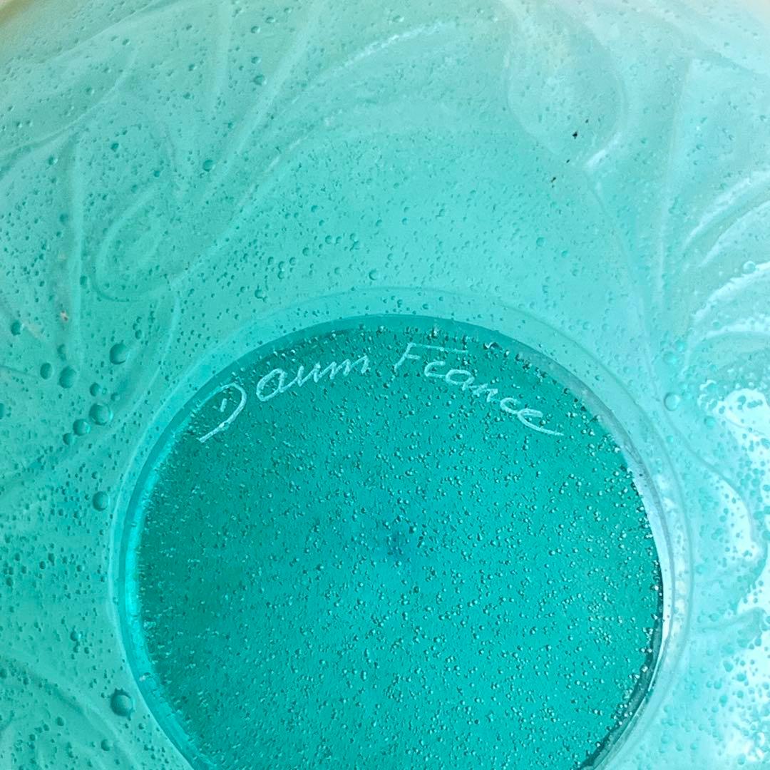 Daum France パートドヴェール ボウル 抹茶茶碗 グリーン系 未使用