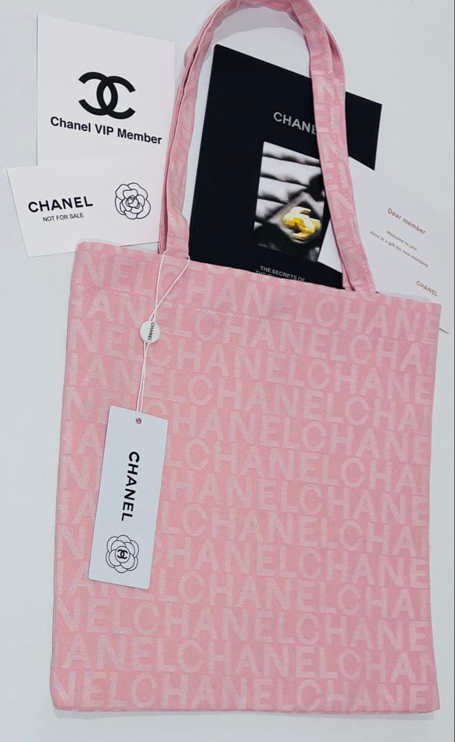 CHANEL 総柄　ピンク トートバッグ シャネルノベルティ　ハンドバッグ